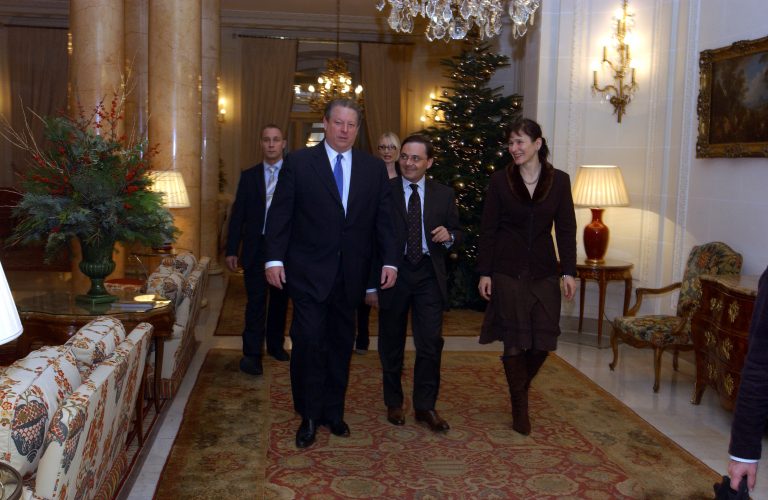 Fabien Baussart with Al Gore, former U.S Vice President.