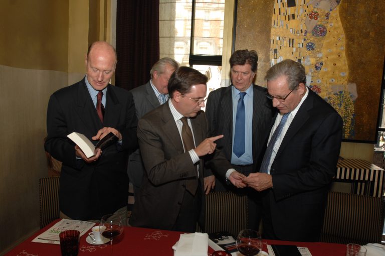 Fabien Baussart with Bob Woodward, American investigative journalist.