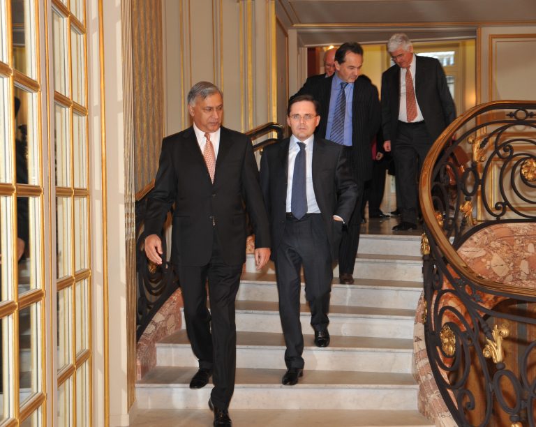 Fabien Baussart with Shaukat Aziz, former Pakistani PM.