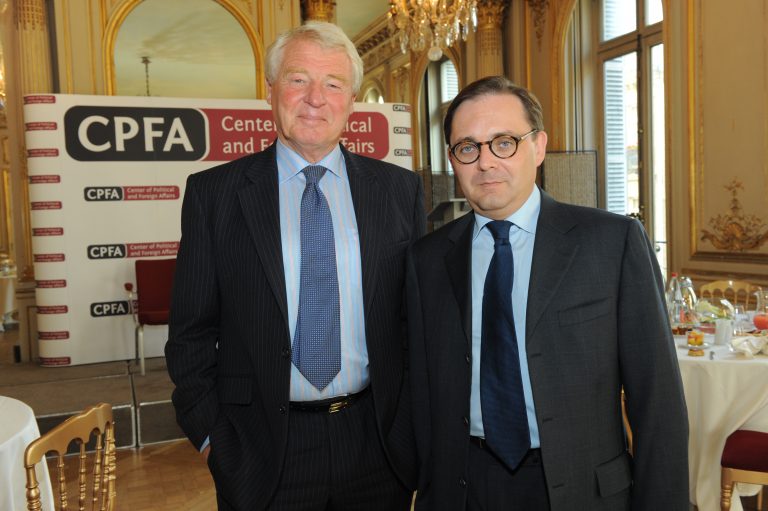 Fabien Baussart with Lord Paddy Ashdown.