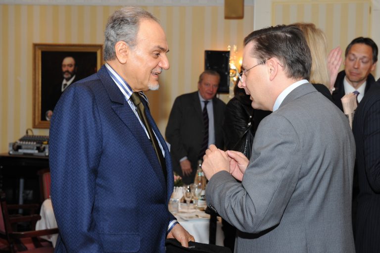 Fabien Baussart with Prince Turki Al Faisal.