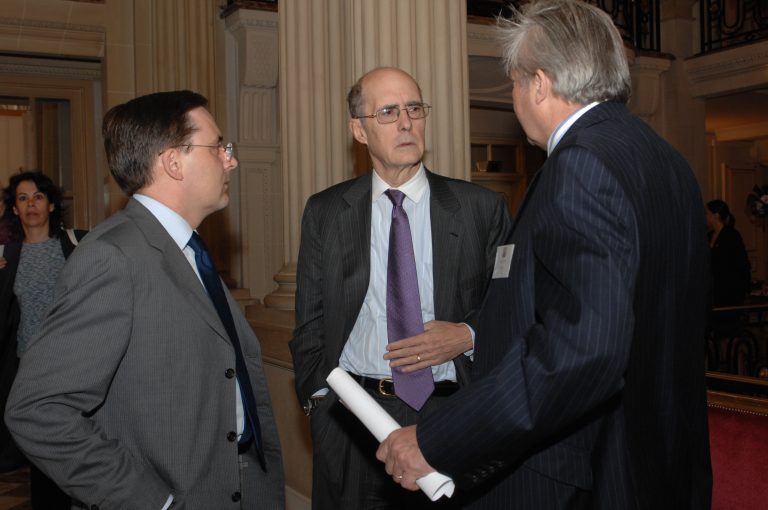 Fabien Baussart with Strobe Talbott, former U.S. Deputy Secretary.