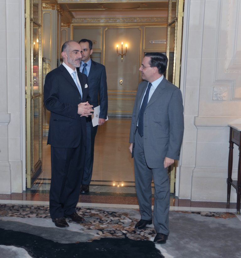 Fabien Baussart with Prince Talal of Jordan.