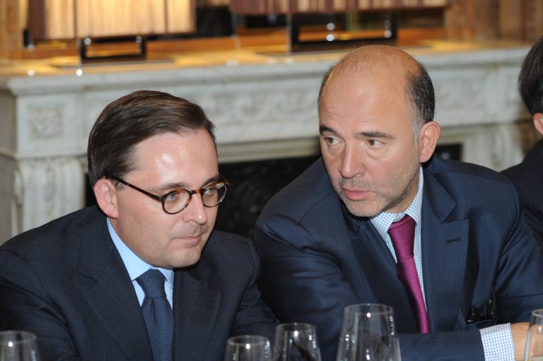 Fabien Baussart with Pierre Moscovici, French Minister of Finance.