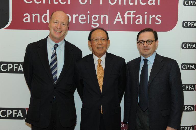 Fabien Baussart with Tun Musa Hitam, former Malaysian Deputy PM.