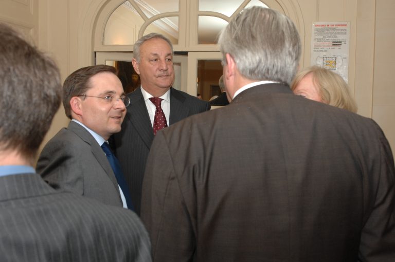 Fabien Baussart with Sergei Bagapch, 2nd President of Abkhazia.